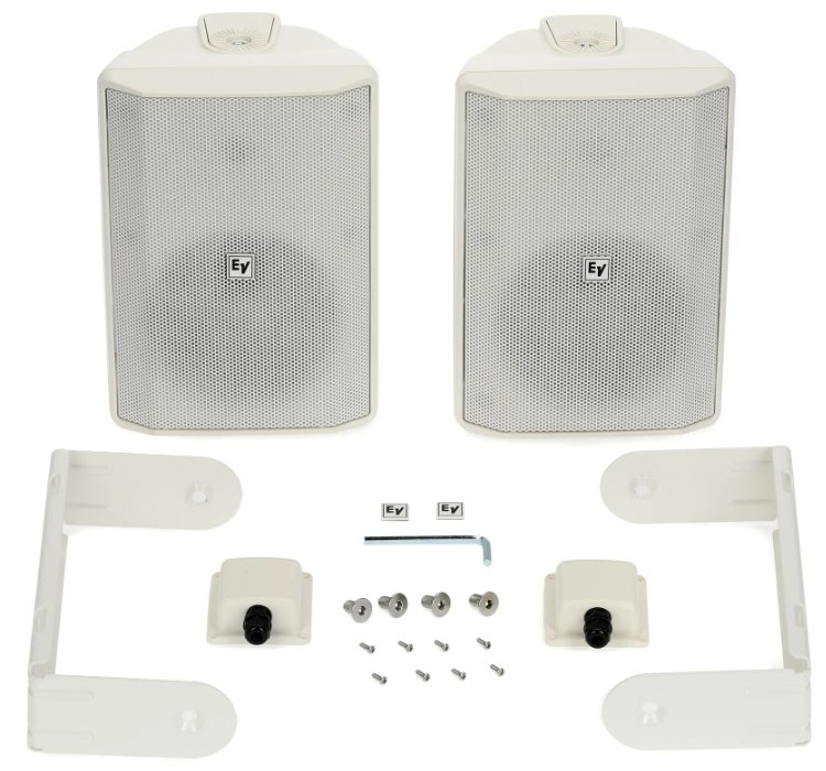 New Electro-Voice EVID-S5.2XW 5.25" IP65 70V/100V Speakers White Pair