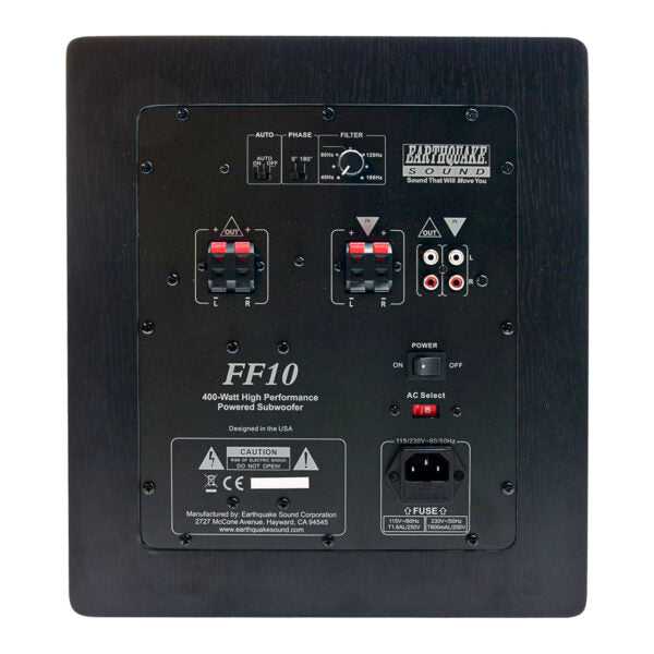 New Earthquake FF-10 10" Front-Firing Powered Subwoofer Home Theater Audio