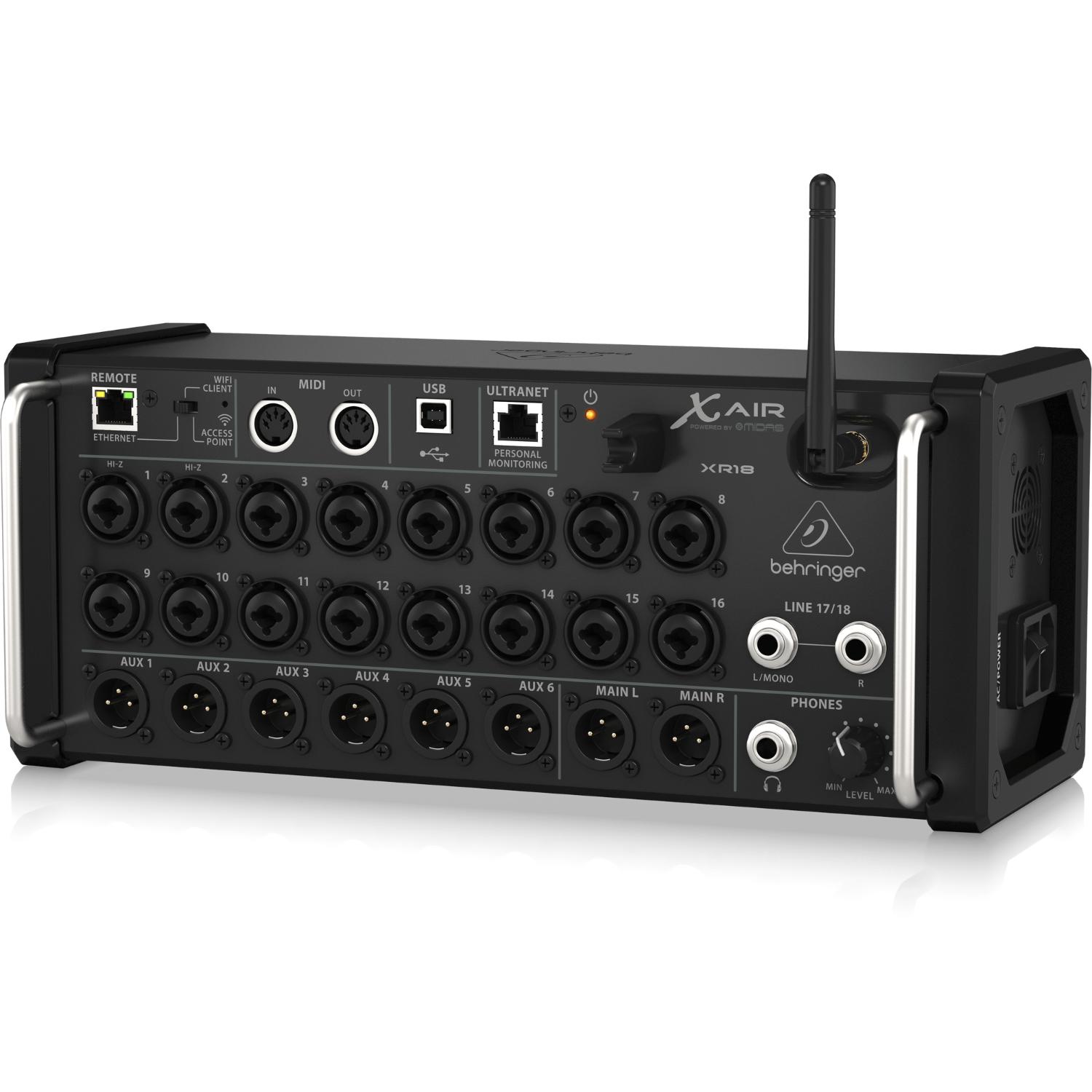 New Behringer XR18 18-Channel Digital Mixer with USB Interface & WiFi Control