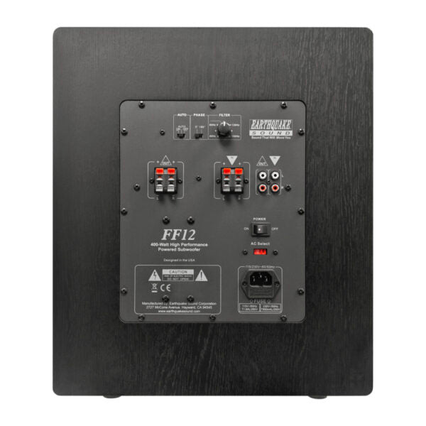 New Earthquake FF-12 12" Front-Firing Powered Subwoofer for Home Theater Audio