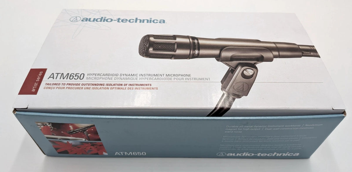 NEW - Audio-Technica ATM650 Hypercardioid Dynamic Instrument Microphone - Black