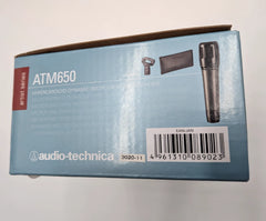 NEW - Audio-Technica ATM650 Hypercardioid Dynamic Instrument Microphone - Black