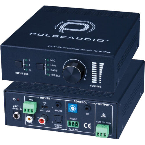 New Vanco PAV140 40W Single Channel 70/100V Audio Amplifier